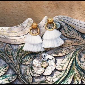 For Love and Lemons Loop Fringe Earrings